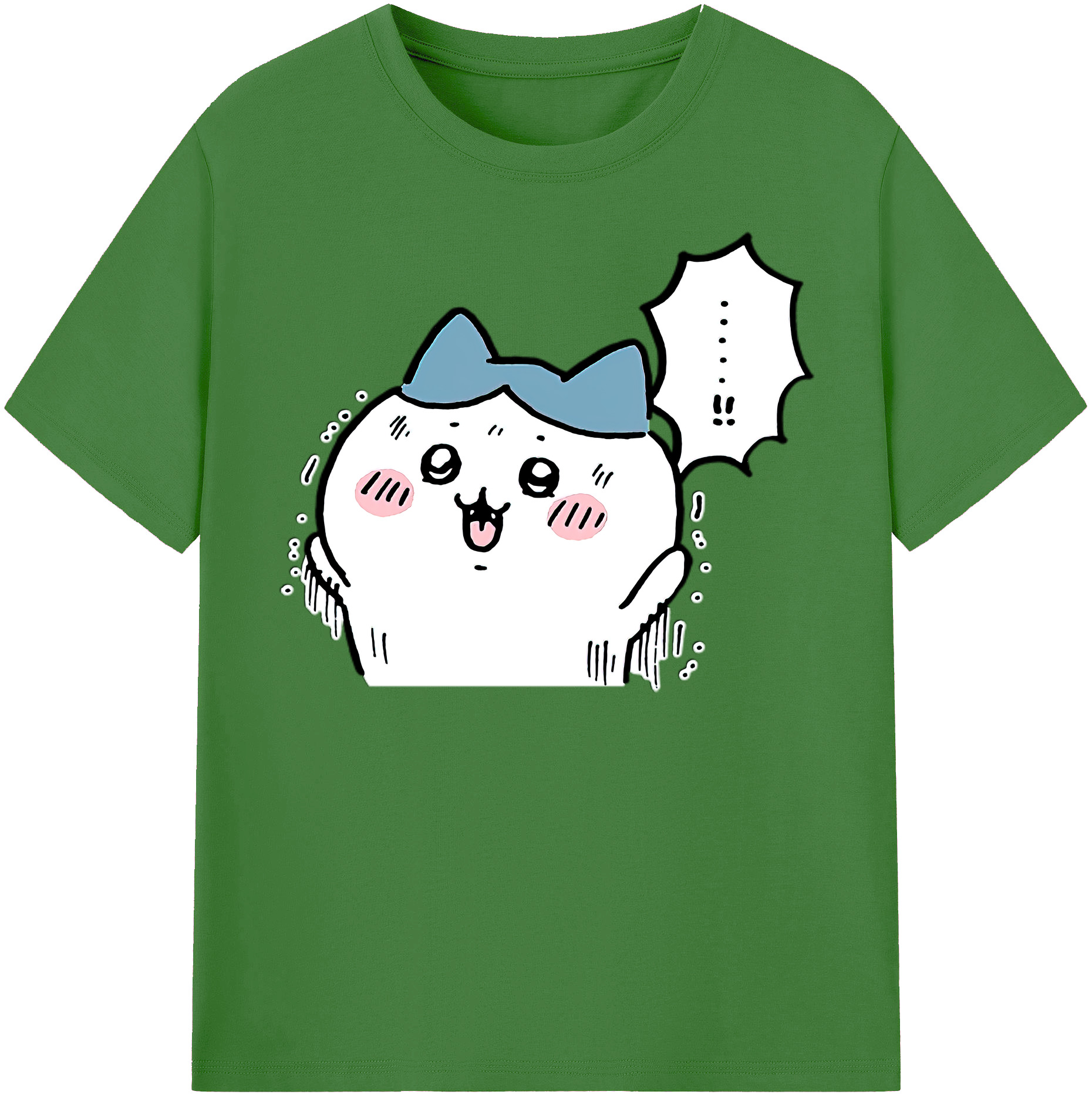 （画像用） ちいかわ ハチワレ Chii-kawa hachiware レディースカジュアルプリントTシャツ（綿100％）